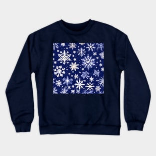 Chiyogami Snowflakes Pattern Crewneck Sweatshirt